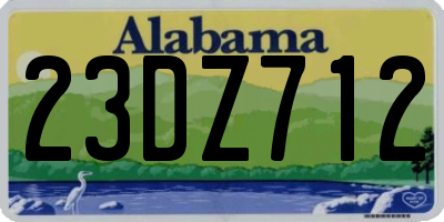 AL license plate 23DZ712
