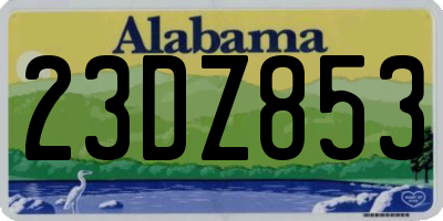 AL license plate 23DZ853