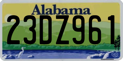 AL license plate 23DZ961