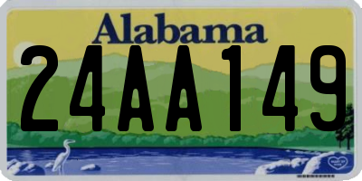 AL license plate 24AA149