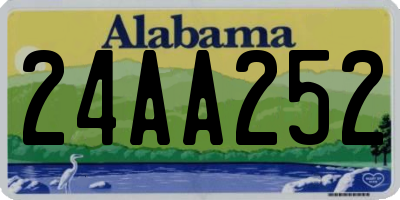 AL license plate 24AA252