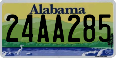 AL license plate 24AA285