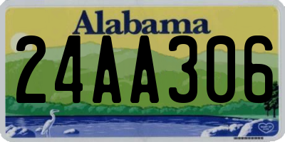 AL license plate 24AA306