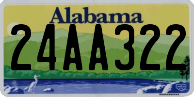AL license plate 24AA322