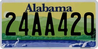 AL license plate 24AA420