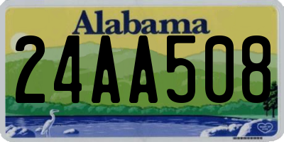 AL license plate 24AA508