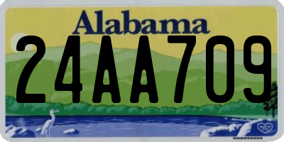 AL license plate 24AA709