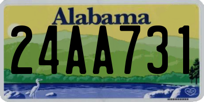AL license plate 24AA731