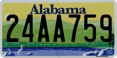 AL license plate 24AA759