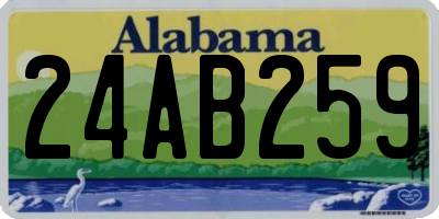 AL license plate 24AB259
