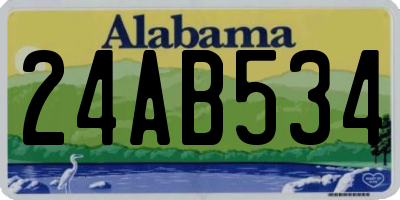 AL license plate 24AB534