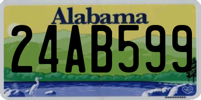 AL license plate 24AB599