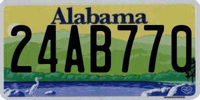 AL license plate 24AB770