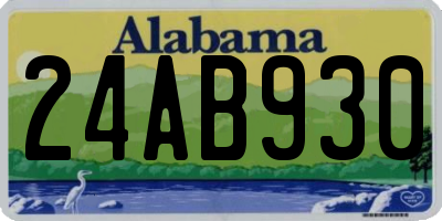 AL license plate 24AB930