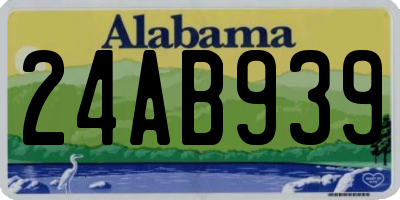 AL license plate 24AB939