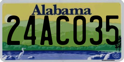 AL license plate 24AC035