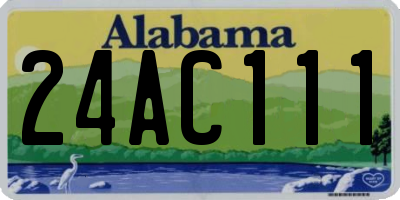 AL license plate 24AC111
