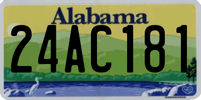 AL license plate 24AC181