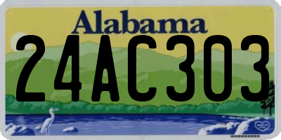 AL license plate 24AC303