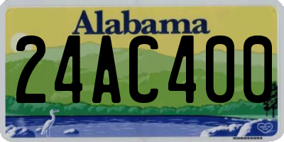 AL license plate 24AC400