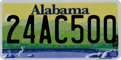AL license plate 24AC500