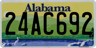 AL license plate 24AC692
