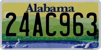 AL license plate 24AC963