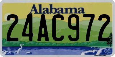 AL license plate 24AC972