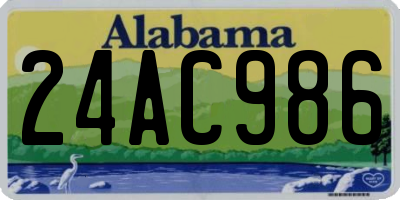 AL license plate 24AC986
