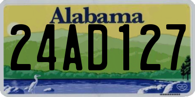 AL license plate 24AD127