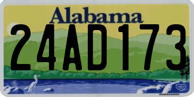 AL license plate 24AD173