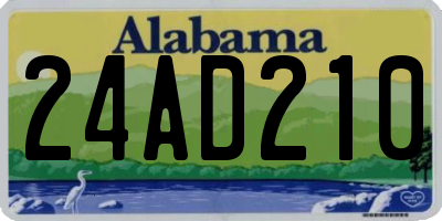 AL license plate 24AD210