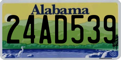 AL license plate 24AD539