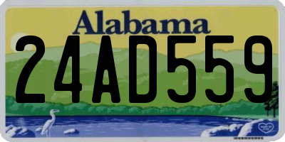 AL license plate 24AD559