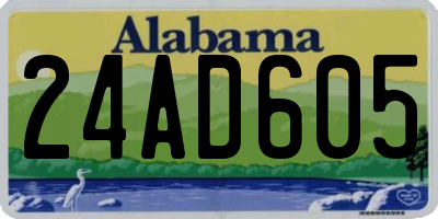 AL license plate 24AD605