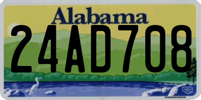 AL license plate 24AD708