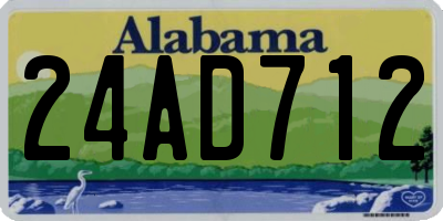 AL license plate 24AD712