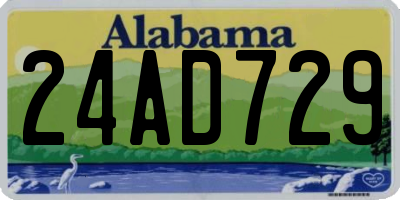 AL license plate 24AD729