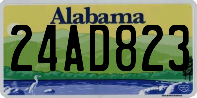 AL license plate 24AD823