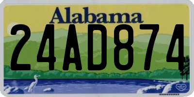 AL license plate 24AD874