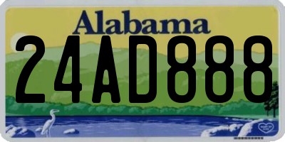 AL license plate 24AD888