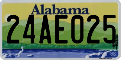 AL license plate 24AE025