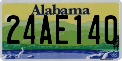 AL license plate 24AE140