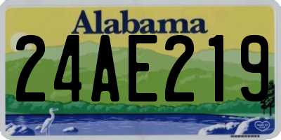 AL license plate 24AE219