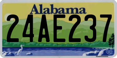 AL license plate 24AE237