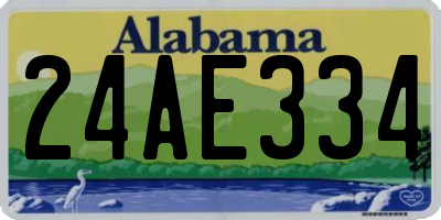 AL license plate 24AE334