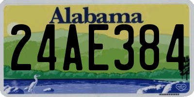 AL license plate 24AE384