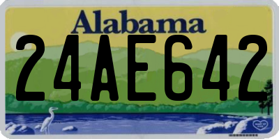 AL license plate 24AE642