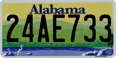 AL license plate 24AE733