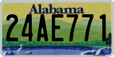 AL license plate 24AE771
